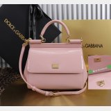 Dolce & Gabban patent leather Sicily handbag 20CM