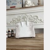 Best Hermes 25CM Croco Vein birkin Bag