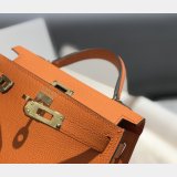 Top Hermes human handmade stichign Mini Kelly