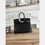 Luxury Hermes 25CM Croco Vein birkin Bag