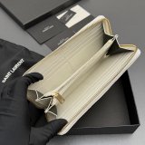CASSANDRE MATELASSE ZIP AROUND WALLET IN GRAIN LEATHER
