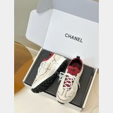 CC Calfskin & Mixed Fibers Sneakers