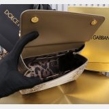 Dolce & Gabban Lizard-skin pattern Sicily handbag 20CM