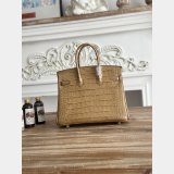 Luxury Hermes 25CM Croco Vein birkin Bag