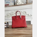 Best Hermes 25CM Croco Vein birkin Bag