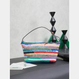 MIU MIU Fabric Crochet Pouch Multicolor