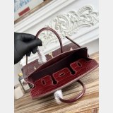 Luxury Hermes 25CM Croco Vein birkin Bag