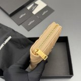 CASSANDRE MATELASSE ZIP AROUND WALLET IN GRAIN LEATHER
