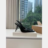 VOLTAIRE slingback pumps in glazed leather