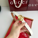 Replica Luxury Gucci Reversible thin belt 2.0CM