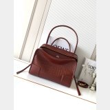 Large Loewe  Amazona 180 bag in croco calfskin