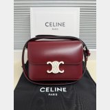 TEEN TRIOMPHE BAG IN SHINY CALFSKIN WITH ENAMEL CLOSURE