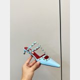 Valentino Rockstud Court Shoes In Kid Leather 40MM