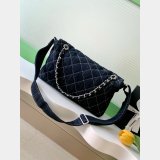 Denim Quilted Luxury AS2137/AS2136 Denim Trip Single Flap Blue
