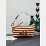 MIU MIU Fabric Crochet Pouch Multicolor