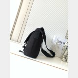 Medium Flex messenger in canvas and suede