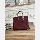 Luxury Hermes 25CM Croco Vein birkin Bag