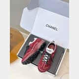 CC Calfskin & Mixed Fibers Sneakers