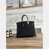 Luxury Hermes 25CM Croco Vein birkin Bag