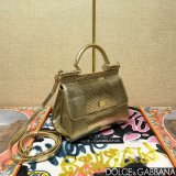 Dolce & Gabban Lizard-skin pattern Sicily handbag 20CM