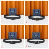 AAA+ Christian Dior Black Grained Calfskin belt 35mm