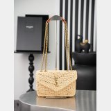YSL LOULOU HANDBAG in raffia