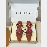 Valentino Rockstud Court Shoes In Kid Leather 40MM
