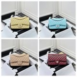 TOP CC Flap 1112 Lambskin 25cm Handbags Light golden hardware