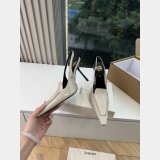 VOLTAIRE slingback pumps in glazed leather