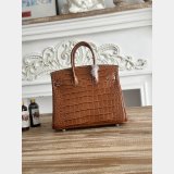 Best Hermes 25CM Croco Vein birkin Bag
