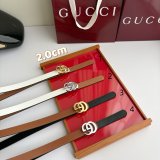 Replica Luxury Gucci Reversible thin belt 2.0CM
