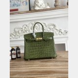 Luxury Hermes 25CM Croco Vein birkin Bag