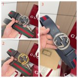 Reversible belt with Interlocking G buckle