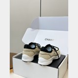 CC Calfskin & Mixed Fibers Sneakers