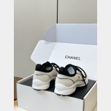 CC Calfskin & Mixed Fibers Sneakers