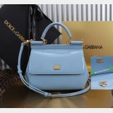 Dolce & Gabban patent leather Sicily handbag 20CM