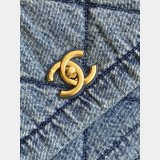 Perfect Maxi Flapbag Washed Denim AS5734 24CM Bag