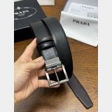 Prada Saffiano Leather Reversible Belt