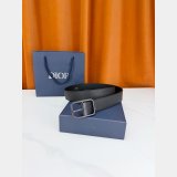 AAA+ Christian Dior Black Grained Calfskin belt 35mm