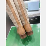 Prada Leather and canvas boots