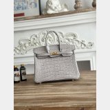 Top Hermes 25CM Croco Vein birkin Bag