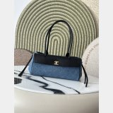 2026 CC Small Shopping Bag AS6288 SUEDE/denim
