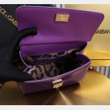 Dolce & Gabban patent leather Sicily handbag 20CM