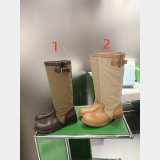 Prada Leather and canvas boots