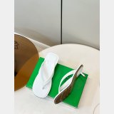 BOTTEGA VENETA Sampieri Thong logo-embossed leather-trimmed rubber sandals