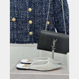 JIMMY CHOO crystal-embellished mesh mules