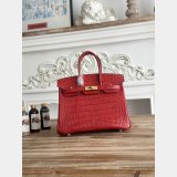Best Hermes 25CM Croco Vein birkin Bag