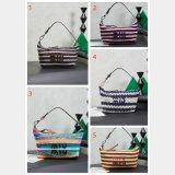 MIU MIU Fabric Crochet Pouch Multicolor