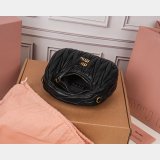 MIU MIU Wander matelasse nappa leather hobo mini-bag