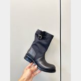 2026 Prada Leather and canvas boots